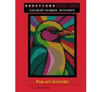 Pop art Animals Color by Number Book - Standard paper