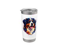 Pop Art Bernese Mountain Dog Design - Perro de montaña para mujer Vaso térmico de acero inoxidable de doble pared
