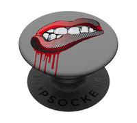 Pop Art Boca roja Sexy música Banda Fashionista it Girl PopSockets PopGrip Adhesivo