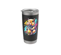 Pop Art Carpincho Té con leche Perlas de boba Tapioca Vaso térmico de acero inoxidable de doble pared