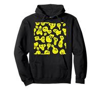 pop art derritiendo caras felices raver peculiar retro vintage años 90 Sudadera con Capucha