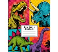 Pop Art Dinosaur Composition Notebook: Aesthetic Journal for College, Work, Travel, Teens, Adults | 120 College Ruled Pages