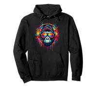 Pop Art Gorilla DJ Splash Cool Ape Street Style Sudadera con Capucha