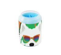 Pop Art - Limpiador de patas de perro samoyedo, con cerdas de silicona suave, suministros de aseo para pies, limpia suavemente las patas después de los paseos