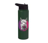 Pop Art Llama Modern Llama Animal Attitude Hipster Llama Stainless Steel Insulated Water Bottle