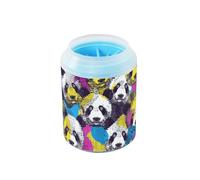 Pop Art Pandas - Máquina de limpieza de patas portátil de silicona suave para perros y gatos de razas pequeñas, medianas y grandes