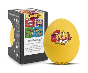 Pop Art PiepEi - Temporizador de huevos cantante para cocinar - Huevos para 3 grados de dureza - Arte moderno - Divertido huevo de cocina - Música Eggtimer - Brainstream