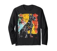 Pop Art Style Dog 90s Graffiti para hombre Manga Larga