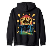 Pop Art Water Tower Colorful Village Design Sudadera con Capucha