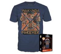 POP Boxed Tees: Black Pander - Wakanda Forever - Group - (S) | Merchandising Oficial - Camiseta de Manga Corta con Estampado - Regalo Friki de Cumpleaños para Fans