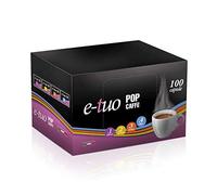 Pop Caffe' E-Tuo .1 Intensa compatibles Fior Fiore Lui l'Espresso, Mitaca MPS, aroma auténtico 100 cápsulas