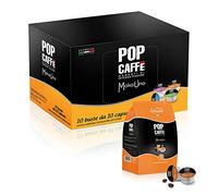 POP CAFFE' Moka One.1 mezcla intensa 100 cápsulas compatibles con un sistema, Illy y Kimbo