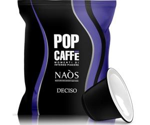 POP Caffè Naòs Deciso Espresso Cápsulas | Caja con 100 Cápsulas de Café | Café Expreso con carácter | Compatible con cafeteras Nespresso