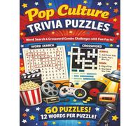 Pop Culture Trivia Puzzles: Word Search & Crossword Challenges with Fun Facts from Movies, Music, TV & More