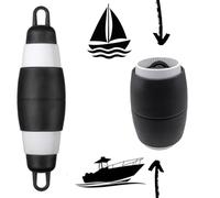 Pop Fender - Accesorio telescópico para barcos, ahorra espacio, para vela, motor, deporte, barcos, yate, casa flotante (cebra negro)