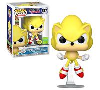 Pop Funko 65259 ! Juegos: Sonic The Hedgehog - Primera aparición Super Sonic (convención de Verano 2022 Que Brilla en la Oscuridad) #877, Gris, Talla única