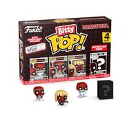 POP Funko Bitty 4 Pack: Deadpool - Sleepover,Larp,Heavy Metal & More | Merchandising Oficial de Superheroes - Mini Figuras de 2,2 cm con Expositor - Decoración de Tartas y Regalo de Fiesta