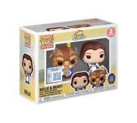POP Funko Keychain: Disney Beauty and The Beast - 2 Pack | Merchandising Oficial - Llavero Mini Figura para Llaves, Bolsos y Mochilas - Regalo Original para Fans