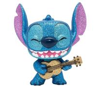 POP Funko Lilo & Stitch Stitch con Ukelele Diamond Glitter Figura de Vinilo - Entertainment Earth Exclusive, Azul, 3.75 Pulgadas
