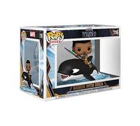 Funko Pop! Rides Super Deluxe: Black Panther - Namor with Orca | Merchandising Oficial de Superheroes - Figura de Vinilo Coleccionable para Decoración - Regalo Friki de Cumpleaños