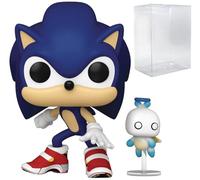POP Games: Sonic The Hedgehog with Chao Funko Figura de vinilo (incluye funda protectora de caja compatible), multicolor, 3.75 pulgadas