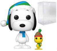 POP Holiday: A Charlie Brown Christmas - Figura de vinilo Funko de Snoopy & Woodstock (incluye funda protectora de caja compatible) multicolor, 3.75 pulgadas