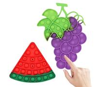 Pop It Fidget Toys, 2 Pcs Push and Pop Bubble Fidget Toy, Sensorial Fidget Juguete, Juguetes Antiestres, Juego Relajante Antiestrés para Adultos y Niños, Cumpleaños Regalos para Fiestas