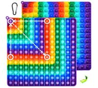 Pop It Fidget Toys - Tabla de Multiplicación Sensorial 24 x 24CM, Juguete Educativo de Silicona, Push Pop Bubble para Aliviar el Estrés y la Ansiedad