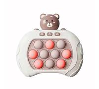 Pop It Game Machine FaJoek Pop Light Up Games, Electronic Popping Game, Juego de Burbujas de Empuje, Quick Push Burbujas Juego Consola, Quick Push Pop Game It Fidget Toys Pro (Oso)