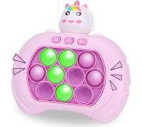 Pop It Game Machine FaJoek Pop Light Up Games, Electronic Popping Game, Juego de Burbujas de Empuje, Quick Push Burbujas Juego Consola, Quick Push Pop Game It Fidget Toys Pro (Rosa)