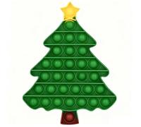 Pop It Navidad, Pop It Fidget Toys Navidad, Árbol de Navidads Juguetes Antiestres Niños, Adecuado para Niños Y Adultos para Aliviar La Ansiedad, Adecuado para Personas con Autismo