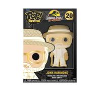 Pop! Large Enamel Enamel Pin Movies - Jurassic Park - John Hammond | Merchandising Oficial de Action/Adventure - Juguete Coleccionable - Idea de Regalo de Cumpleaños para Fans y Coleccionistas