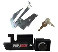 Pop & Lock PL2300 - Cerradura manual negra para portón trasero (funciona solo con mango de acero de fábrica)