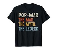 Pop-Man The Grandpa The Myth The Legend Día del Padre Vintage Camiseta