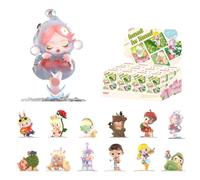 POP MART Juego completo de figuras de la serie Hand in Hand, personaje articulado, regalo de diseño premium para mujeres, figura de acción de juguete de arte chic favorito de los fanáticos, regalo