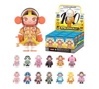 POP MART Mega Space Molly 100% Series 4 Figure de Acción Popular Figura Coleccionable y Adorable Juguete Artístico Regalo Creativo Whole Set