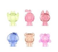 POP MART POP BEAN - Figura de caja de marionetas de mano para mujer, figura de acción coleccionable de arte chic favorito de los fanáticos