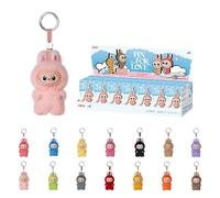 POP MART THE MONSTERS Pin for Love Series - Caja ciega de felpa de vinilo (N-Z), juguetes coleccionables Labubu, regalos de cumpleaños para niñas y niños, juego completo