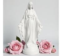 Pop Mary, estatua moderna de la Virgen María, figura decorativa de resina, regalo coleccionable único (blanco)
