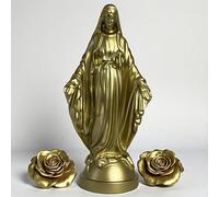 Pop Mary, estatua moderna de la Virgen María, figura decorativa de resina, regalo coleccionable único (dorado)