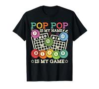 Pop Pop Es Mi Nombre Bingo Es Mi Juego Divertido Bingo Abuelo Camiseta