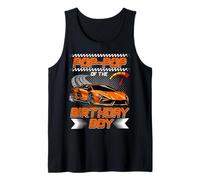 Pop-Pop of The Birthday Boy Race Car Party Family Matching Camiseta sin Mangas