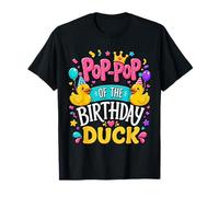 Pop Pop of The Birthday Duck Cute Family Matching Party Camiseta