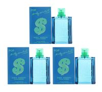 Pop Pour Homme Azul Por Andy Warhol para Hombre Combo: EDT Spray 302ml (3x 101ml