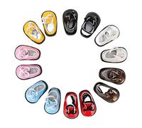 Pop PU zapatos de cuero, 5.6x3.3cm superficie brillante bola articulación zapatos de muñeca dedicar anti-distorsión colores brillantes duraderos para muñecas de 20cm