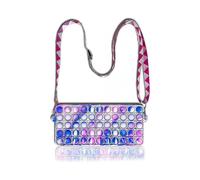 Pop Purse Fidget Toys for Girls, Push Bubble Pop Shoulder Bag Fidget School Supplies Halloween Christmas Party Best Gifts,(Pink Blue)