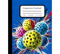 Pop & Rally: Exploding Color Pickleball Notebook - Dynamic Design with Motion - 7.5" x 9.25", College Ruled, 110 Pages, Matte Cover