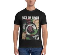 Pop Rock Heavy Metal Country Band Ace of Base Unisex 100% Cotton Short-Sleeve T-Shirts Black L