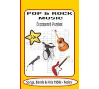Pop & Rock Music Crossword Puzzles: Crossword Puzzles with Easy to Read Print about Music, Pop, Rock and more | 6x9 inches, 120 pages | 50+ puzzles ... Gifts for Vacations, Holidays and relaxation