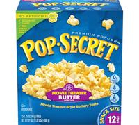 Pop Secret Mantequilla de cine para palomitas de maíz para microondas, tamaño de aperitivo, 12 bolsas de 21 onzas